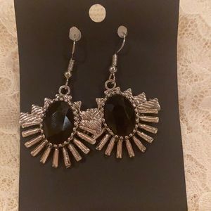 Black and silver earrings
